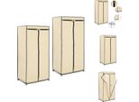 Vidaxl Armadi 2 Pz. Crema 75×50×160 Cm - Armadi