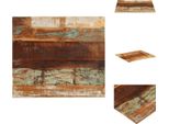 Vidaxl Piano Da Tavolo Rettangolare 70X80 Cm 15-16 Mm In Legno Massello Di Recupero - Piani Da Tavolo