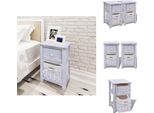 Vidaxl Comodini 2 Pz. Legno Bianco - Comodini