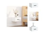 Vidaxl Comodino A Muro Bianco 35X35X20 Cm - Comodini