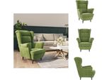 Vidaxl Poltrona In Velluto Verde Chiaro - Poltrona