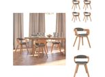 Vidaxl Sedie Da Pranzo 4 Pz. Legno Curvo E Tessuto Grigio Chiaro - Sedie Da Pranzo