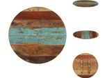 Vidaxl Piano Da Tavolo Rotondo 60 Cm 15-16 Mm In Legno Massiccio Di Recupero - Piani Da Tavolo