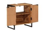 Syfax™ Mobile Da Bagno 55X35X60 Cm In Legno Massello Di Acacia E Ferro