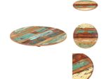 Vidaxl Piano Da Tavolo Rotondo 40 Cm 15-16 Mm In Legno Massiccio Di Recupero - Piani Da Tavolo