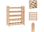 Vidaxl Portabottiglie Per 25 Bottiglie In Legno Massiccio Di Noce 63X25X73 Cm - Portabottiglie
