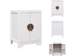 Vidaxl Comodino Bianco 38×28×52 Cm In Legno Di Paulownia - Comodini