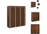 Vidaxl Armadio Con Ripiani E Aste In Tessuto Marrone 150X45X175Cm - Armadi