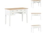 vidaXL Schreibtisch Weiß 109,5 x 45 x 77,5 cm Holz - Schreibtische