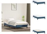 Vidaxl Struttura Letto Blu Scuro 90X190 Cm In Velluto - Letti E Strutture Letto