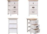 Vidaxl Mobile Laterale 35X25X57 Cm In Legno Massiccio Paulownia - Mobile Laterale - Mobile Laterale - Mobile Laterale - Mobile Laterale