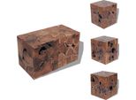 Vidaxl Sgabello/Tavolino Da Caffè In Legno Massiccio Teak - Sedie E Sgabelli Pieghevoli