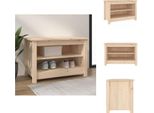 Vidaxl Panca Per Scarpe 70X38X45,5 Cm In Legno Di Pino Massiccio - Scarpiere E Armadietti