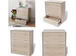 Vidaxl Cassettiera Con 4 Cassetti 60×30,5×71 Cm In Rovere Marrone - Credenza - Credenze - Armadi - Armadietti