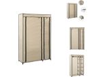 Vidaxl Armadio Pieghevole Crema 110X45X175 Cm In Tessuto - Armadi