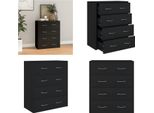 Vidaxl Cassettiera Con 4 Cassetti 60×30,5×71 Cm Nero - Credenza - Credenze - Armadio - Armadio Portaoggetti