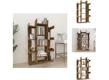 Vidaxl Libreria In Rovere Affumicato 86X25,5X140 Cm Materiale A Base Di Legno - Librerie E Scaffali