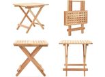 Vidaxl Tavolino Pieghevole In Legno Massello Di Noce 50X50X49 Cm - Tavolino - Tavolini - Tavolini - Tavoli Da Caffè