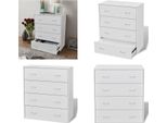 Vidaxl Cassettiera Con 4 Cassetti 60×30,5×71 Cm Bianco - Credenza - Credenze - Armadio - Armadi