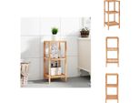 Vidaxl Mensola Da Bagno 36X36X79 Cm In Noce Massiccio - Librerie E Scaffali