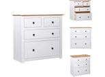 Vidaxl Credenza Bianca 80X40X83 Cm In Legno Di Pino Panama - Credenze