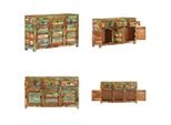 Vidaxl Credenza 110X30X65 Cm In Legno Massiccio Antico - Credenza - Credenze - Mobile Laterale - Mobile Consolle