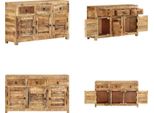 Vidaxl Credenza 110X30X65 Cm In Legno Massiccio Di Mango - Credenza - Credenze - Credenza In Legno - Mobile Credenza