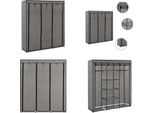 Vidaxl Armadio Con Ripiani E Aste Grigio 150X45X175Cm In Tessuto - Armadio - Armadi - Armadio - Armadi