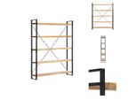 Vidaxl Libreria 5 Scomparti 140X30X180 Cm In Legno Massiccio Di Mango - Librerie E Scaffalature