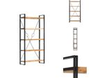 Vidaxl Libreria A 5 Scomparti 90 X 30 X 180 Cm In Legno Massiccio Di Acacia - Librerie & Librerie
