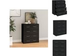 Vidaxl Cassettiera A 4 Cassetti 60×30,5×71 Cm Nero - Credenze