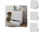 Vidaxl Cassettiera Con 4 Cassetti 60×30,5×71 Cm Bianco - Credenze