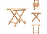 Vidaxl Tavolino Pieghevole In Legno Massello Di Noce 50X50X49 Cm - Tavolini