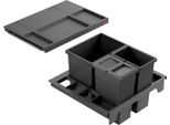 Cestino Hailo 3620651 Separato-K 600 Inserto 2X 8,5 + 18 Litri Grigio Scuro