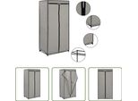 The Living Store Kleiderschrank Grau 75×50×160 Cm