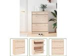The Living Store Scarpiera Alta 77X35X96 Cm In Legno Di Pino Massiccio