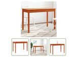 The Living Store Tavolo Da Pranzo Wax Brown 110X55X75 Cm In Legno Di Pino Massiccio