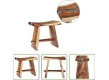 The Living Store Sgabello In Legno Massiccio Di Suar E Poliresina