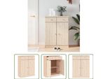 The Living Store Scarpiera Alta 77X35X96 Cm In Legno Di Pino Massiccio