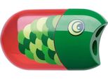 Faber-Castell 183525 Temperino Temperamatite Manuale Verde, Rosso