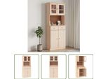 The Living Store Credenza Alta 77X35X188 Cm Massivholz Kiefer