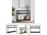 The Living Store Consolle Nera 100X29X75 Cm In Materiale Ligneo
