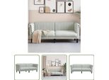 The Living Store Divano 2 Posti In Velluto Grigio Chiaro