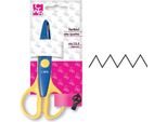 Cwr Forbici ZIG-ZAG CM.13 5 Forbici Per Attività Manuali Taglio Dritto Blu, Giallo