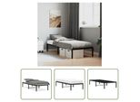 The Living Store Struttura Letto In Metallo Nero 75X190 Cm