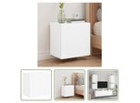The Living Store Parete Tv Bianca 40,5X30X40 Cm Materiale In Legno