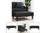 The Living Store Sgabello Nero 77X55X31 Cm In Pelle Finta