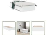 The Living Store Giroletto Con Cassetti Bianco 90X190 Cm In Materiale Ligneo