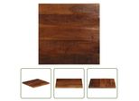 The Living Store Piano Del Tavolo 50X50X2,5 Cm Quadrato In Legno Massiccio Di Recupero