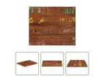 The Living Store Piano Del Tavolo 60X50X3,8 Cm Rettangolare In Legno Massiccio Di Recupero